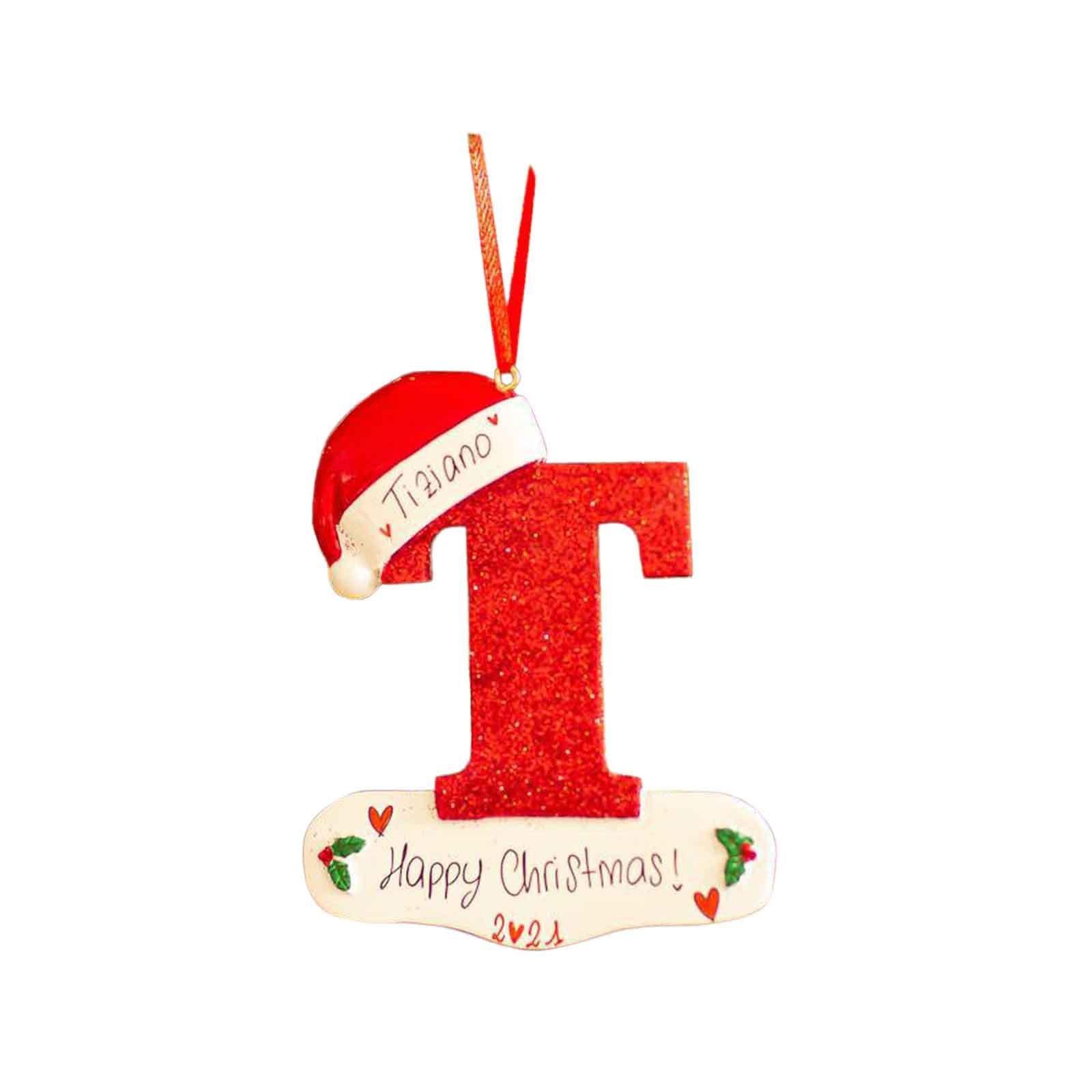2023 personalizado DIY nombre decoración de Navidad colgante de madera letra colgante de Navidad colgante ornamento image 25