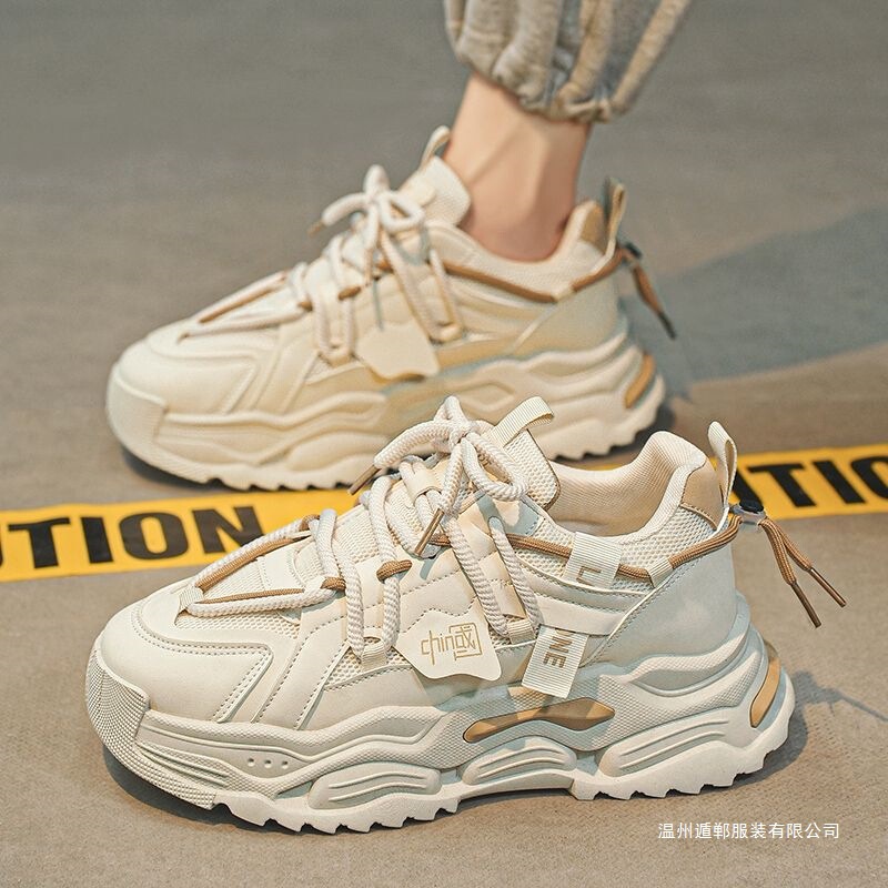 Men's Shoes 2025 New Winter Breathable Thick-Soled Trendy Dad Shoes Men's Mesh Casual Running Sports Trendy Shoes Men's Shoes 2025 New Winter Breathable Thick-Soled Trendy Dad Shoes Men's Mesh Casual Running Sports Trendy Shoes
