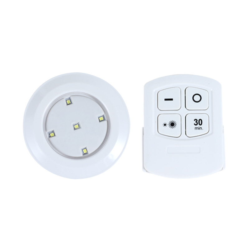 Batería de plástico control remoto inalámbrico 5LED luz la noche creativa cocina dormitorio armario lámpara pared portátil