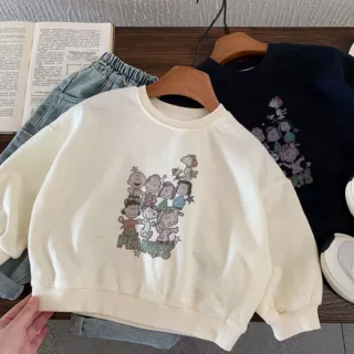 儿童卫衣2025秋季新款韩版卡印花休闲长袖上衣百搭打底衫春秋童装