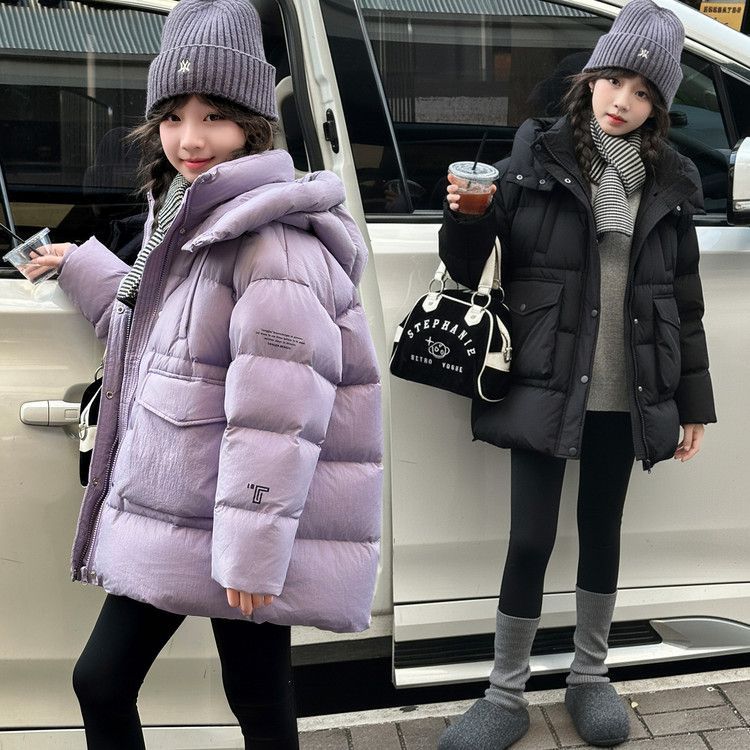 Korean style cotton-padded jacket/coat with lettering for girls