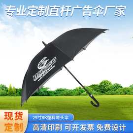 广告伞批发28寸直柄伞8骨全纤维高尔夫伞遮阳伞塑料弯头直杆
