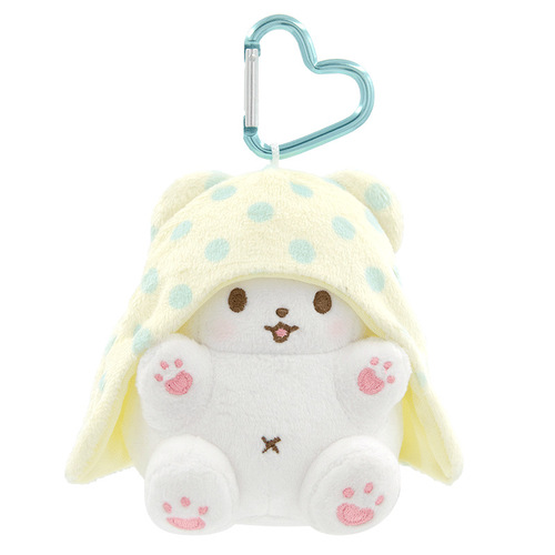 Peachum, a plush toy from Sanrio, featuring a Kluromi doll, a hanging accessory, a plush toy purse, a decorative item, and a claw machine toy, suitable for women.