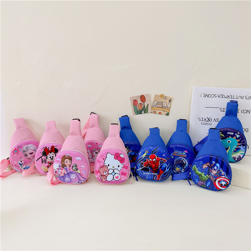 Hard Shell Chest Bag Children's Men's and Women's Cute Little Girl Princess Cartoon Crossbody Bag 2024 New Internet Popular Baby Zero