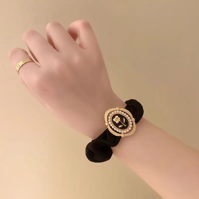 Rose, Flower Pattern Women'S Gender Women'S Rose Flower Hair Tie