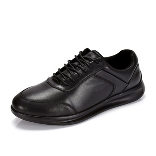 Round toe top layer cowhide leather shoes Four Seasons comfortable durable business casual men's shoes Yashi men's trendy men's shoes