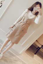 2024春秋新款韩版背带裙套装修身显瘦百搭中长款气质连衣裙两件套