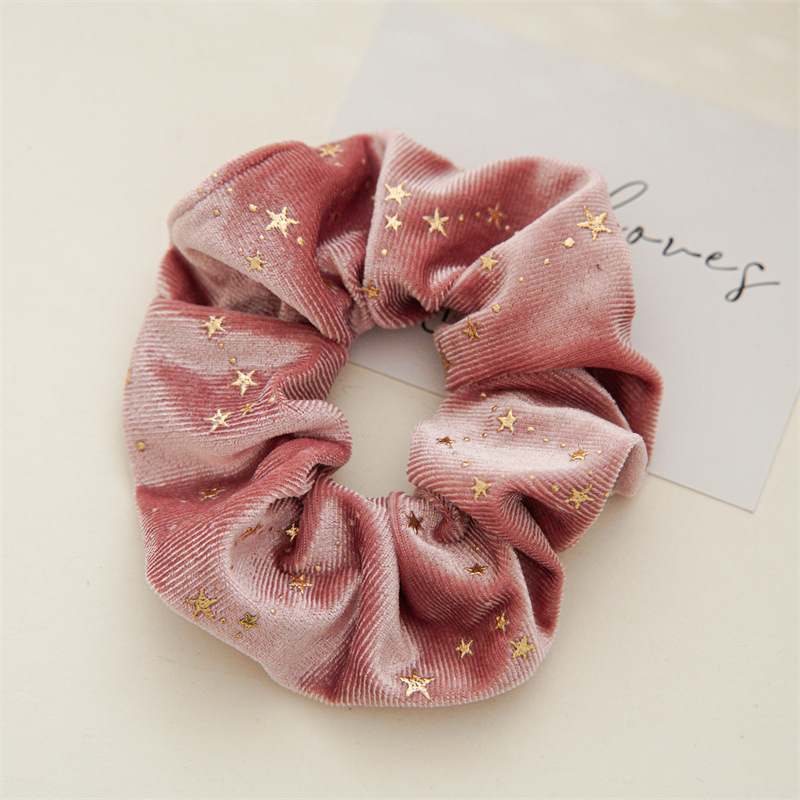 30g Weight Hair Tie Hair Accessories Type 1 Piece Quantity Holiday, Festival Occasion Flannel Material Star Pattern Women's Gender Simple Style, Classic Style Style Women's Simple Style Classic Style Star Flannel Hair Tie 9