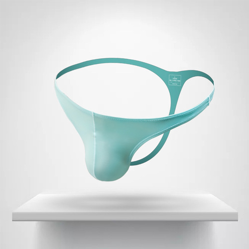 T-string male student ice silk sexy temptation T-shaped briefs briefs low-waisted youth breathable hair-exposed single T-pants