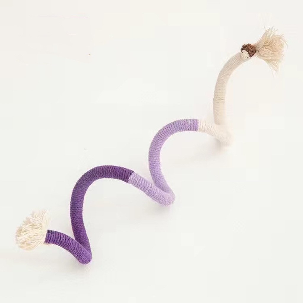 60cm 보라색 물린 밧줄 고양이 놀리는 막대기 (곤충 과일)