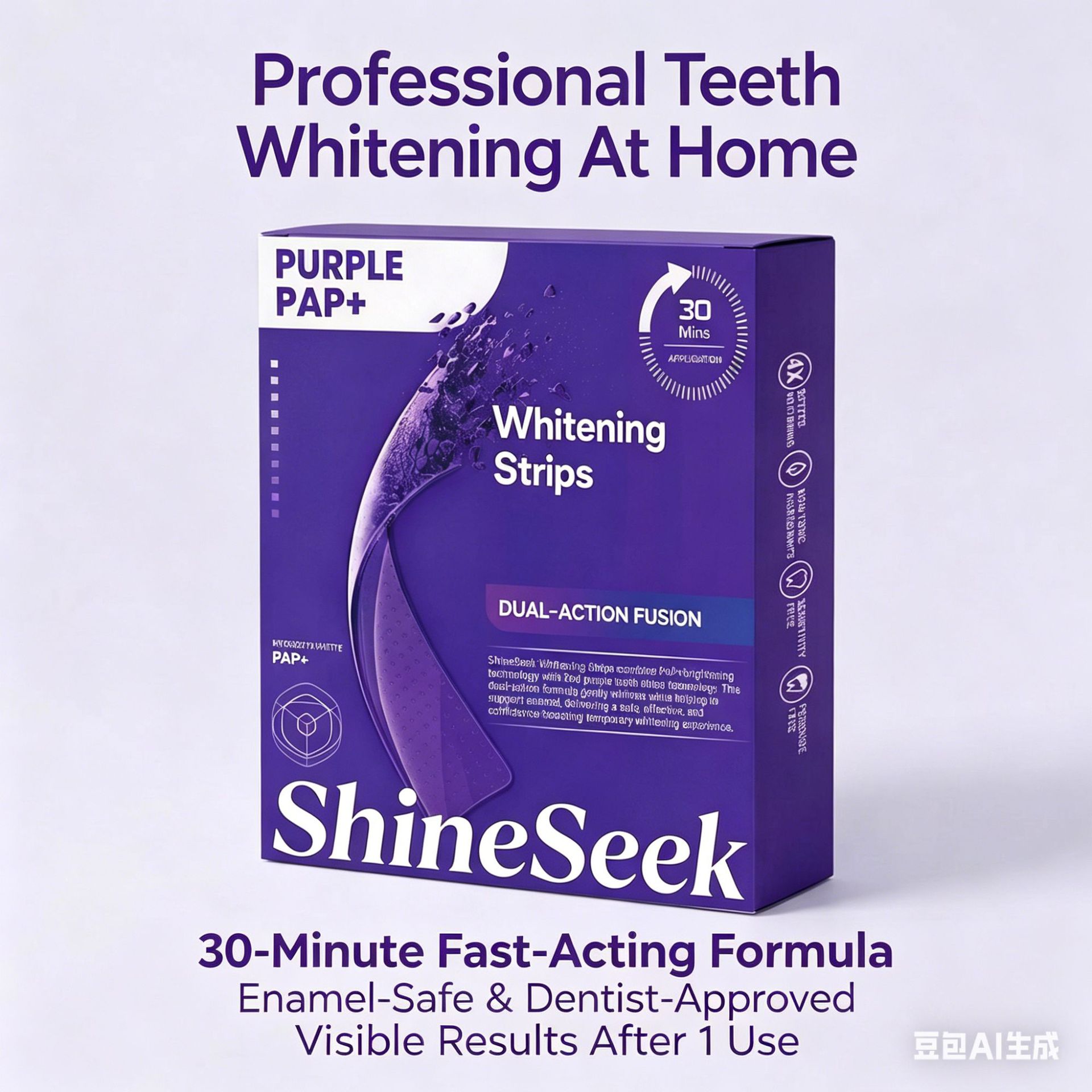 Pap Purple Tooth Strips Are Dry and Non-Damaging to the Gums, and Adhere Tightly to the Teeth
