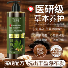 侧柏叶生姜洗发水人参防断脱控油蓬松去屑止痒养护发洗头膏露