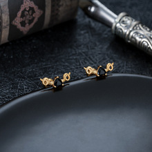 天使之翼耳钉男新款爱心钛钢杆时尚百搭流行软骨穿刺耳骨钉女饰品