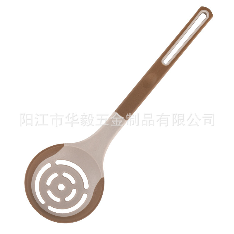 新品硅胶厨具套装双色硅胶手柄铲勺不粘锅铲子套组食品级漏勺厂家|undefined
