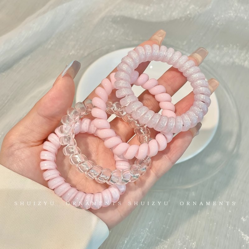 Caricatura encantadora anillo de pelo pulgar no daña el cabello de los niños correa de correa pequeña cuerda de cabello para niñas cuerda de cabello