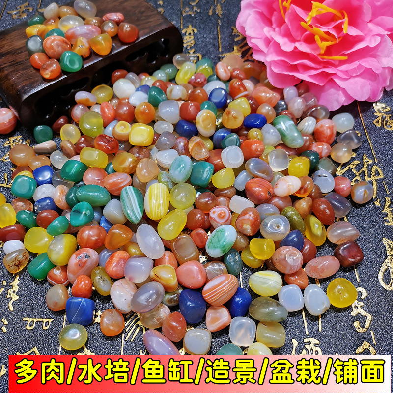 南京雨花石五彩石多肉花盆铺面水培石铜钱草鱼缸鹅卵小石头子造景|undefined