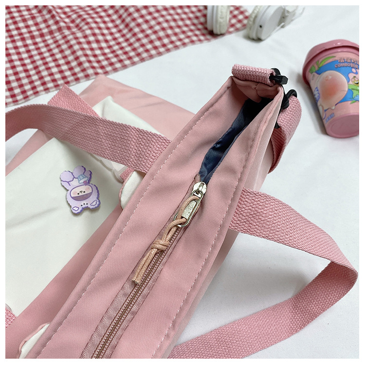 Large-capacity file bag, primary school student handbag that can be carried on one shoulder, book bag for girls with high appearance standards, homework books and test papers bag undefined