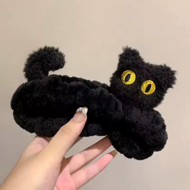 Caricatura verde rana correa de cabello mujer nuevo lindo gran ojo correa de cabello lavar la cara correa de cabello máscara de Navidad tocado