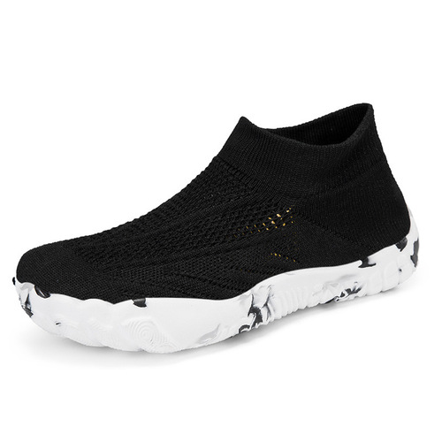 Women's and Men's Outdoor Beach Shoes with Flyknit Mesh and Breathable Swimming Shoes for Hiking and Wading