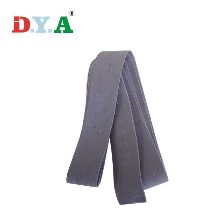 厂家直供3cm压花尼龙松紧带裤腰松紧带logo压字母防滑弹力松紧带