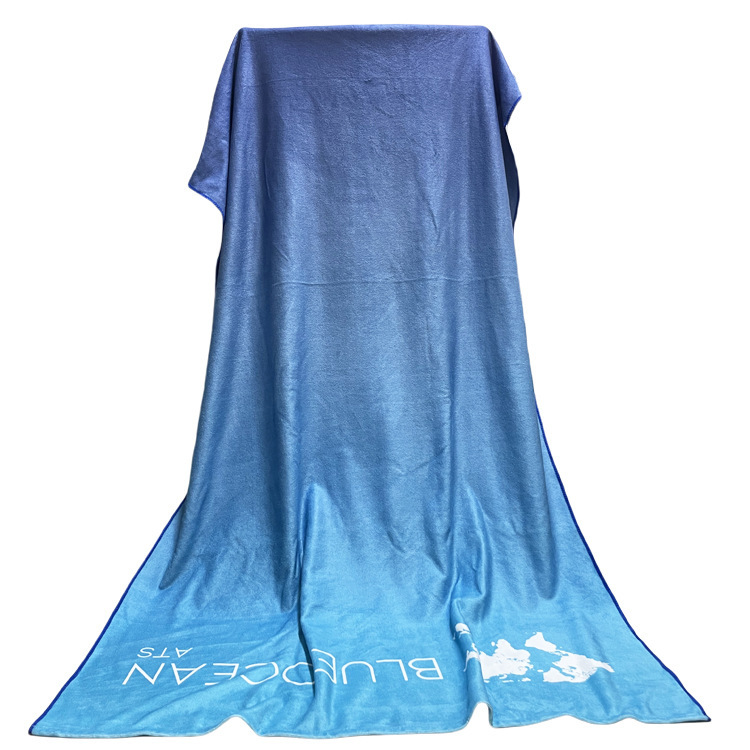 Large Beach Towel Customized Digital Printing Adult Polyester Cotton 50 Cotton 50 Polyester Blanket One Side Polyester and One Side Cotton Beach Towel