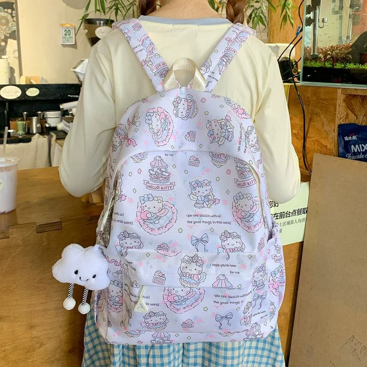 Cartoon cute backpack, school bag for elementary school students, shoulder bag, universal laptop for leisure, for students, for secondary school