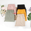 Summer bamboo colored trousers, plus size, cotton and linen, drawstring