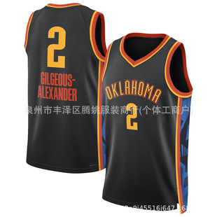2025 New Season New Jersey Thunder Team No.2 Alexander Quick-dry Basketball Vest Collection Cross-border