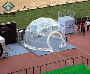 Tam şəffaf PVC qübbə, hərəkətli çadır, park, sərgi, satış top çadırı.