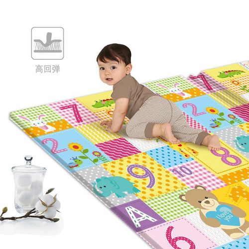 Children's indoor waterproof and non-slip baby crawling mat Hua baby double-sided foldable crawling mat drop shipping