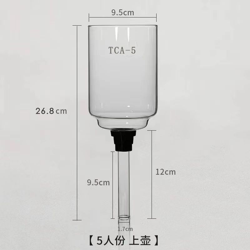 Cafetera de sifón Cafetera de sifón Cafetera de café Manual Kit de accesorios de vidrio superior e inferior Un conjunto completo