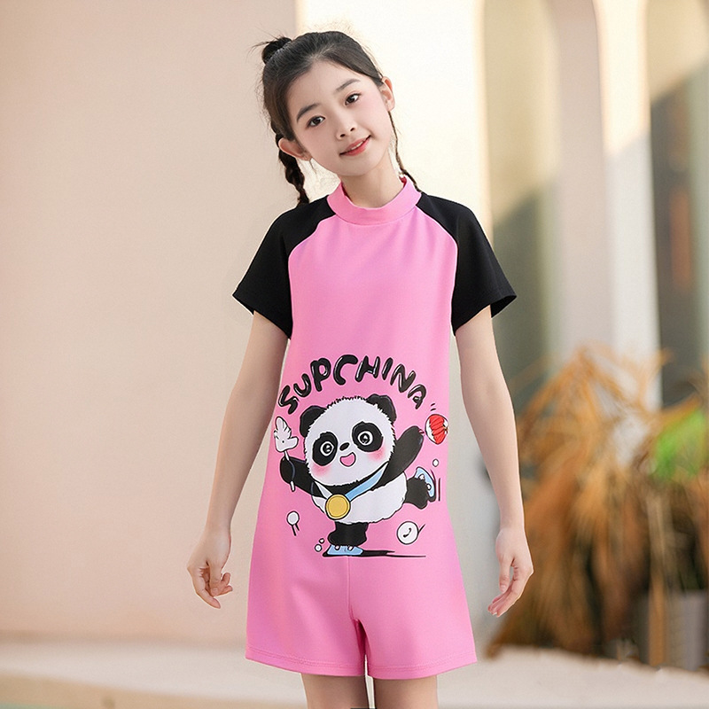 Traje de Baño Deportivo de una Pieza para Niños, Modelo 2025, para Niños Mayores y Estudiantes, Traje de Baño Infantil con Dibujos Animados, Venta al por Mayor