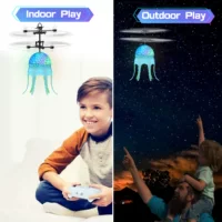 Induction airplane, colorful flashing toy, remote control