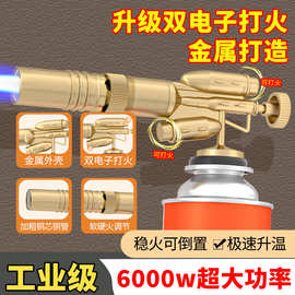 双电子喷火枪铜质烧毛家用商用点火点炭手持喷火器枪火焰喷火烤枪