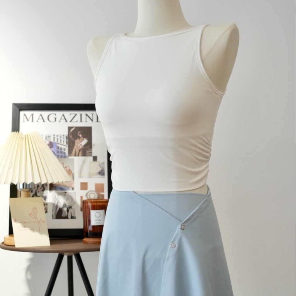 Professional Fitness Clothing Sports Vest Short Breathable Round Neck Yoga Clothing Sleeveless Underwear Running and Cycling Outdoor Tops