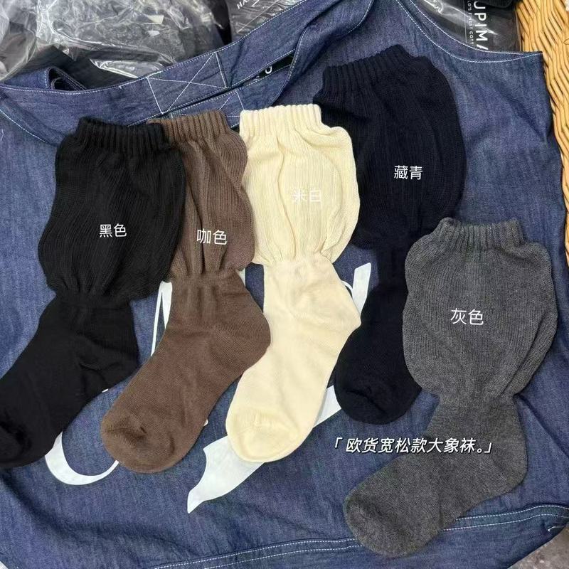 韩代日系复古大象袜2025新款女士堆堆袜网红同款小腿袜潮袜250110|undefined