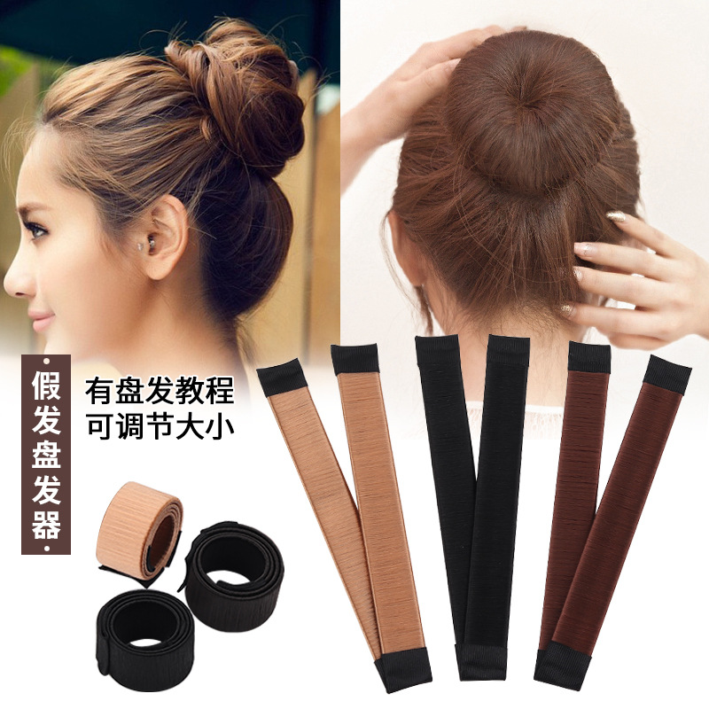 丸子頭盤發神器捲髮寶花苞頭啪啪圈蓬鬆扎頭髮懶人拍拍圈髮飾頭飾