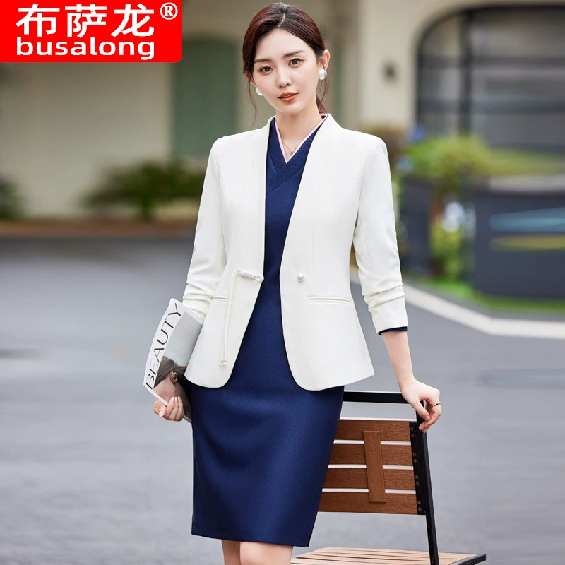 2024 новый стиль Busalong busalong с длинным рукавом профессиональный маленький костюм официально женское пальто комбинезон 89153