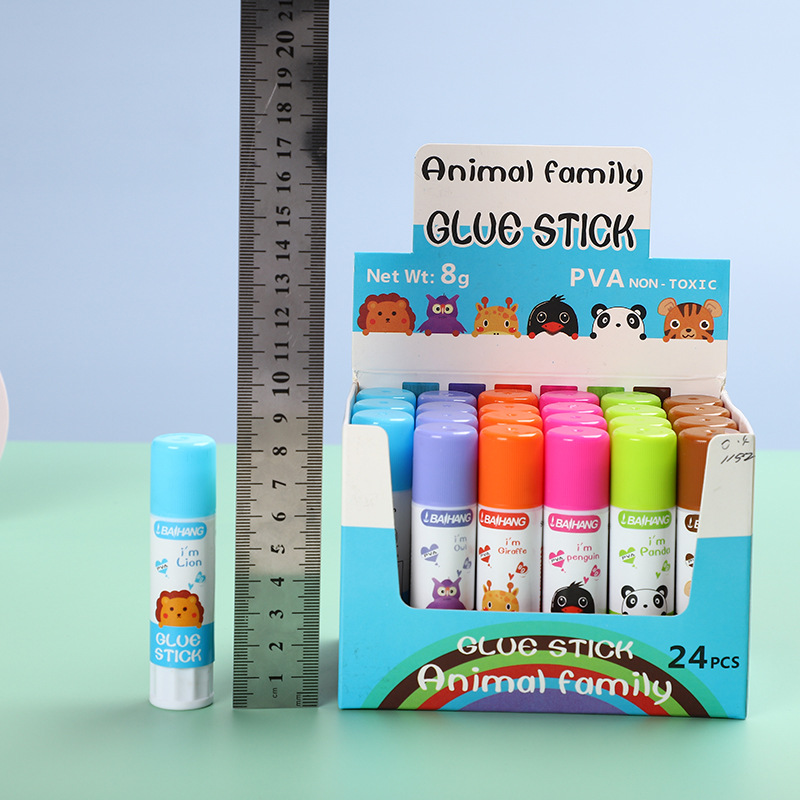 Wholesale of cartoon handmade solid glue, high-viscosity and strong office stationery, creative glue sticks for primary school students, and children's glue sticks detail image 2
