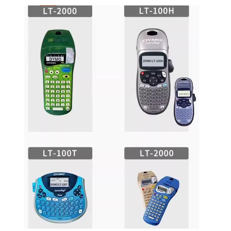 Impresora DYMO LT-100H Papel de etiquetas 91201 / 91221 Cintas de tinta LetraTag fácil de pegar 12mm image 4