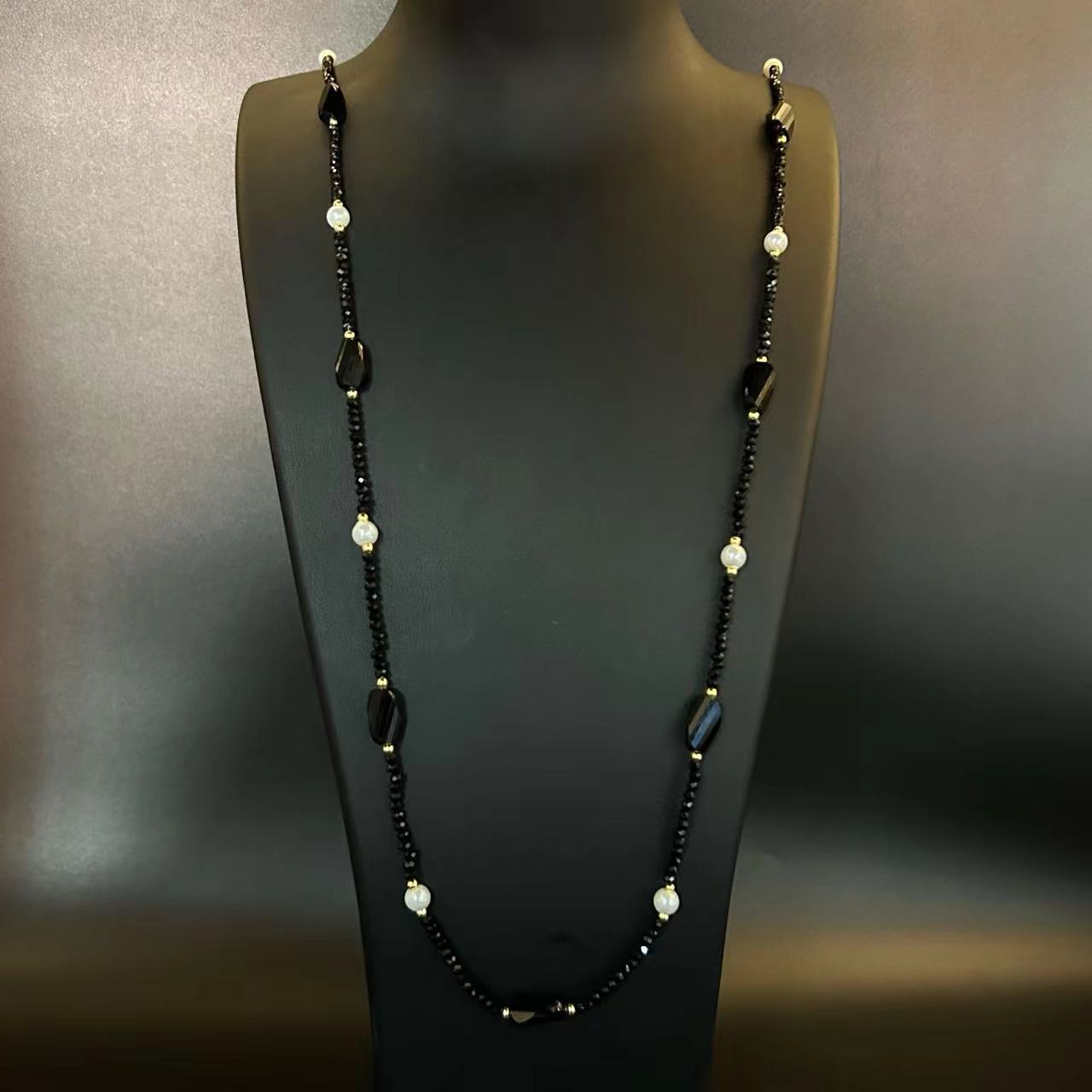 Vintage Facettierte Glasperlenkette Chinesischer Stil_voghion.com