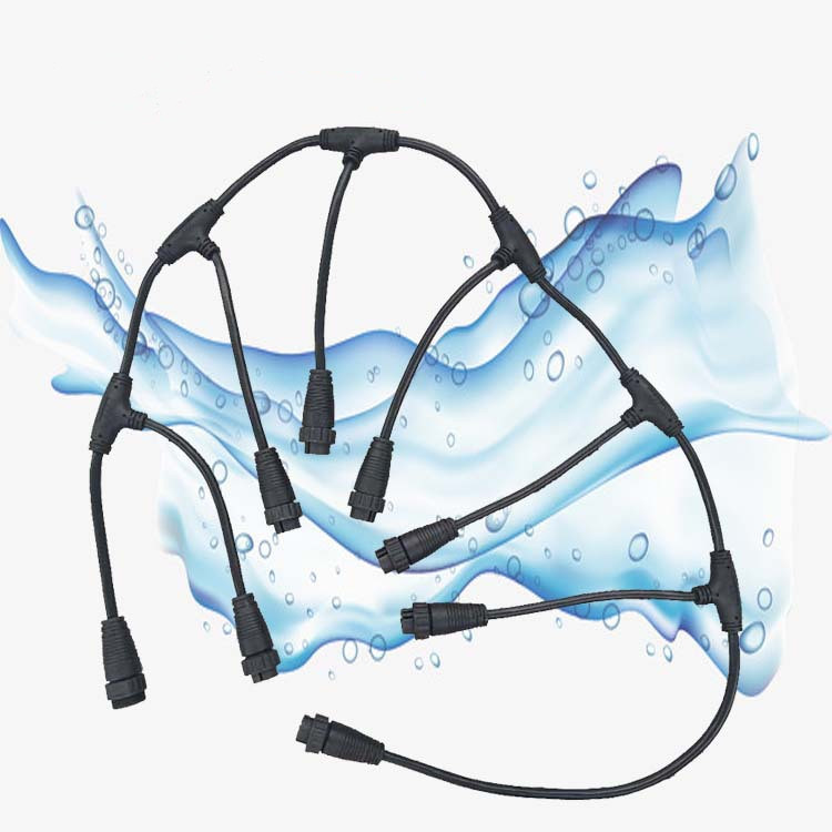 发热瓷砖木地板地暖地热专用防水线防水连接器三通T型连接延长线