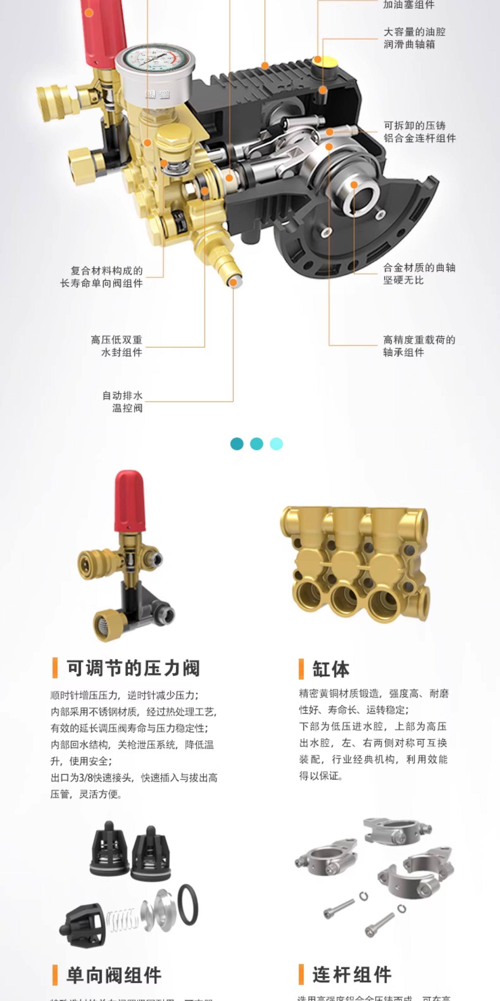 Panda Professional Commercial Cleaning Machine, Industrial Ultra-High-Pressure Cleaning Vehicle Equipment, Tree Bark Removal and Rust Removal Pump for Farms