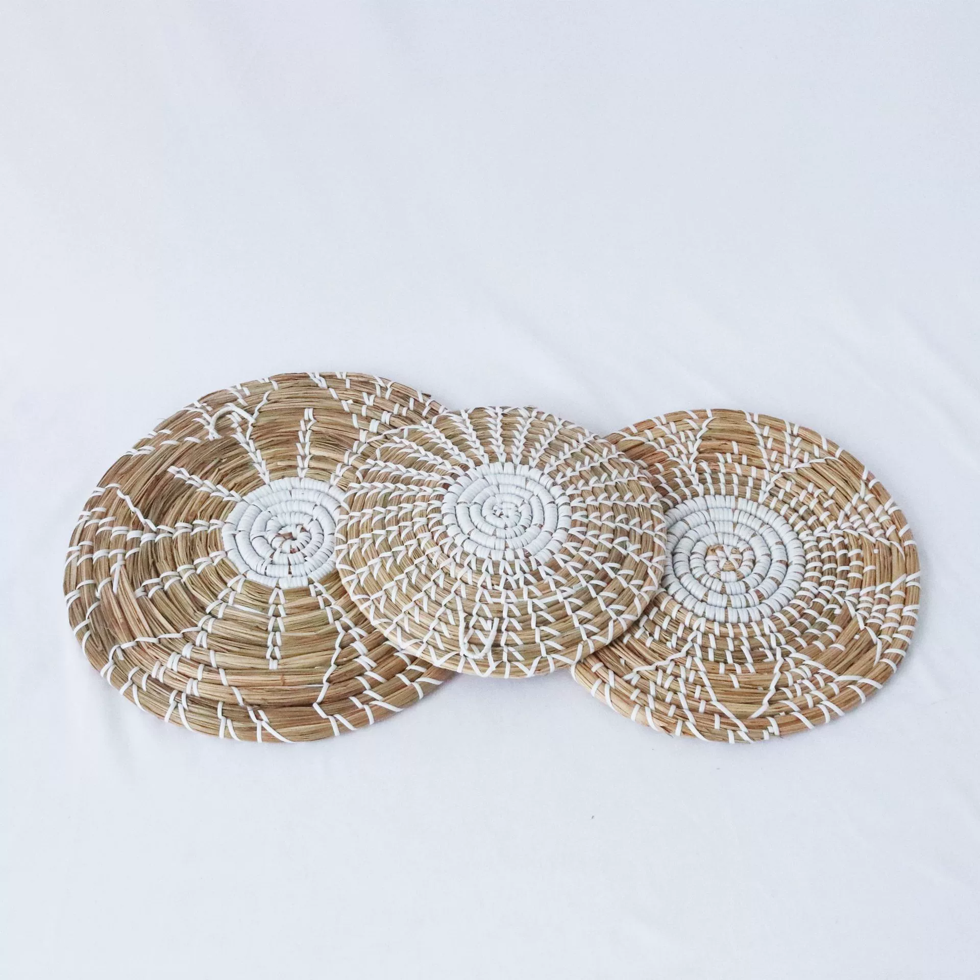 straw decorations, woven set, European style, 3 piece set