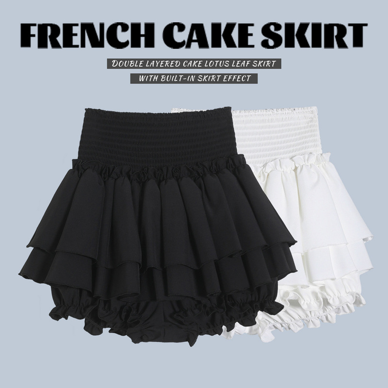French-Style Puffy Skirt for Women, New Summer High-Waisted Slimming Short Cake Skirt A-Line Pumpkin Short Skirt Pants French-Style Puffy Skirt for Women, New Summer High-Waisted Slimming Short Cake Skirt A-Line Pumpkin Short Skirt Pants