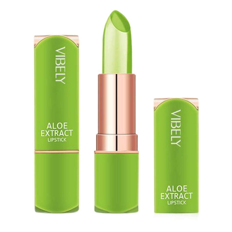 Vibely Aloe Vera Moisturizing Warm Color Changing Jelly Lipstick Moisturizing Lip Gloss Lip Care Lip Balm Quick Shake