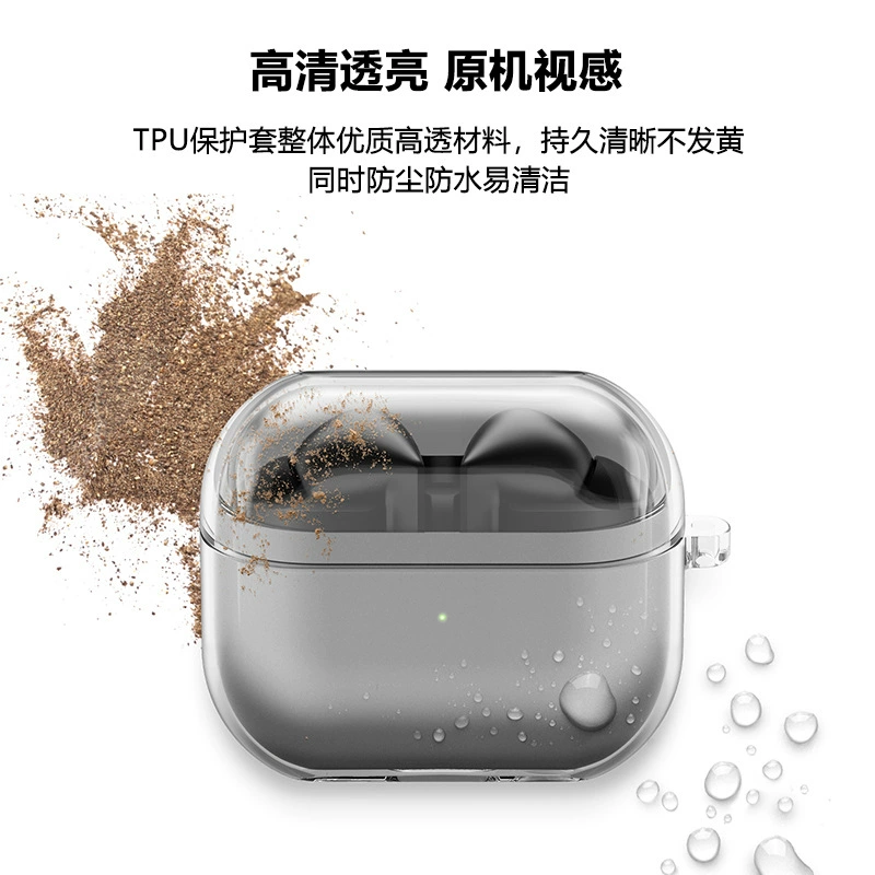 Чехол для наушников Samsung GalaxyBuds3/3Pro TPU, прозрачный ударопрочный чехол