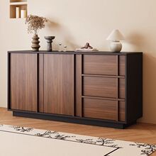 中古风餐边柜靠墙储物柜厨柜整体成品橱柜客厅实木斗柜茶水柜