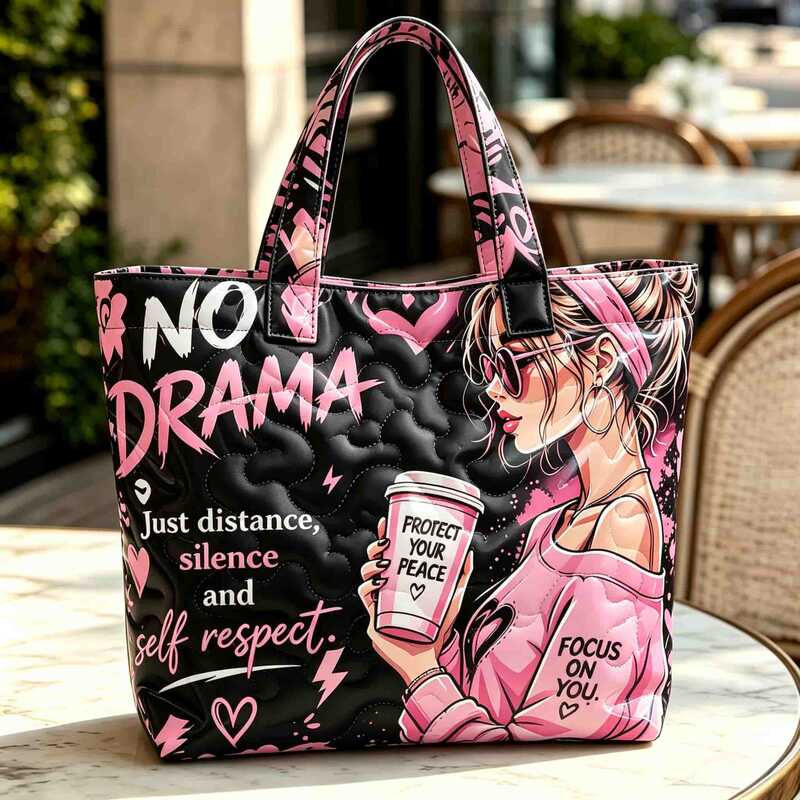 Cross-border Amazon Temu independent store quilted tote bag, digitally printed, large capacity, travel and shopping handbag Cross-border Amazon Temu independent store quilted tote bag, digitally printed, large capacity, travel and shopping handbag