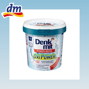 In stock Germany imported denkmit clothes whitening powder decontamination stain removal white light color clothes washing powder 750g